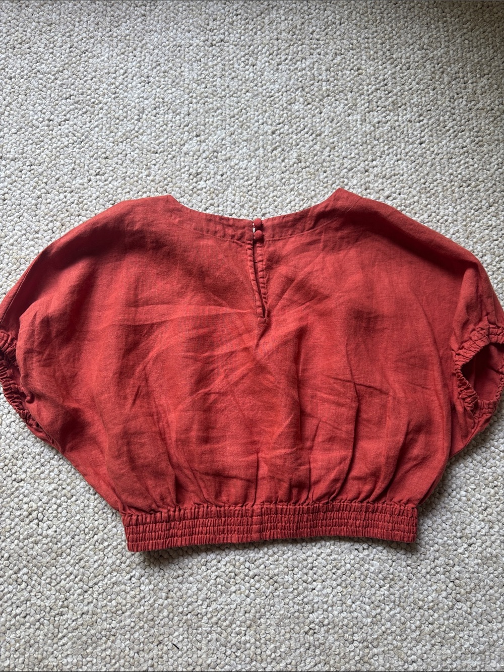 Faherty Rust Red Cropped Top - Picture 3 of 3